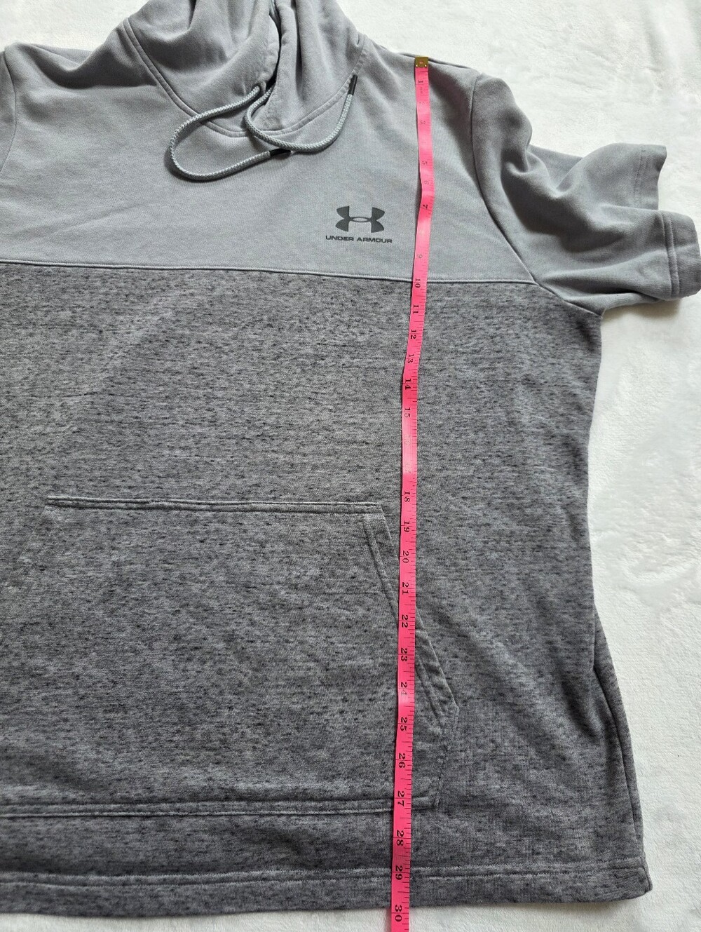 Under Armour Men's 2XL Tall XXLT Gray Short Sleeve Hoodie Pullover - Picture 5 of 5